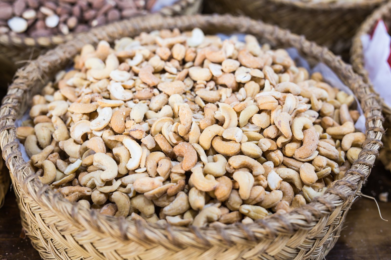Basket of wonderful cashew nuts