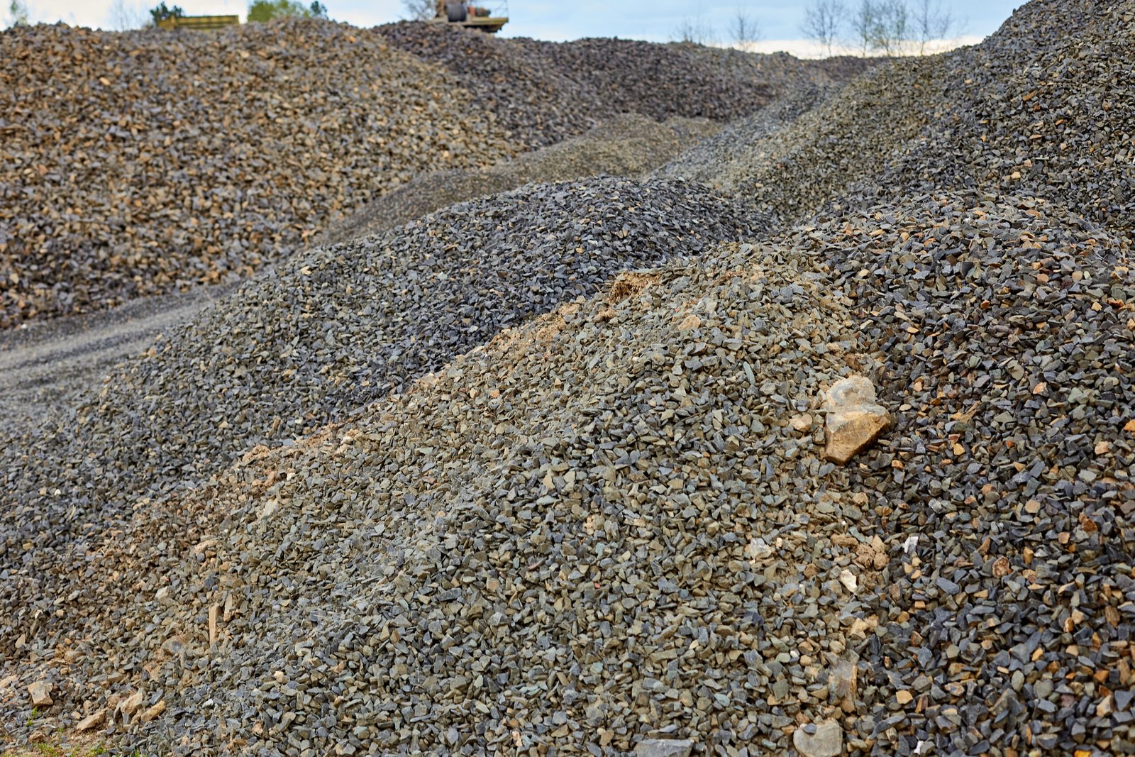 Top of Black basalt stones mine, Industry of basalt stone, stone quarry